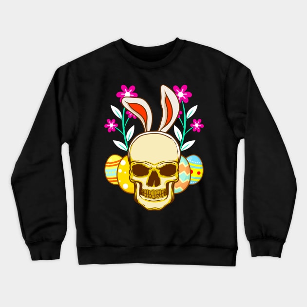 Easter Skull Crewneck Sweatshirt by PixelArt